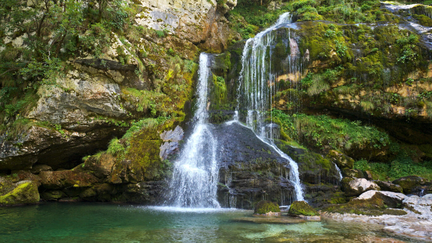 Gljun River & Virje Waterfall, Bovec, Slovenia