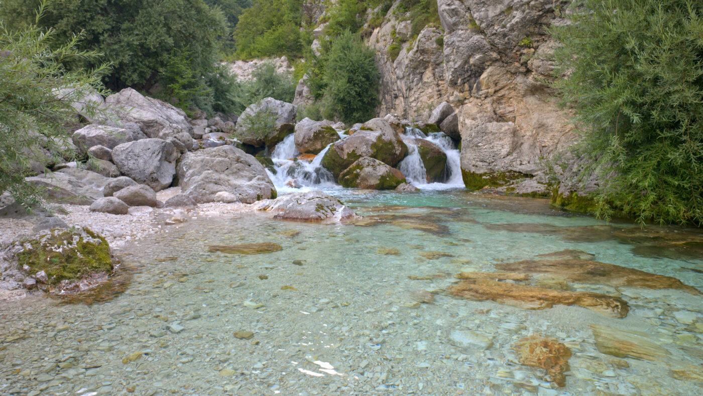A glimpse of the Boka River, Bovec, Slovenia